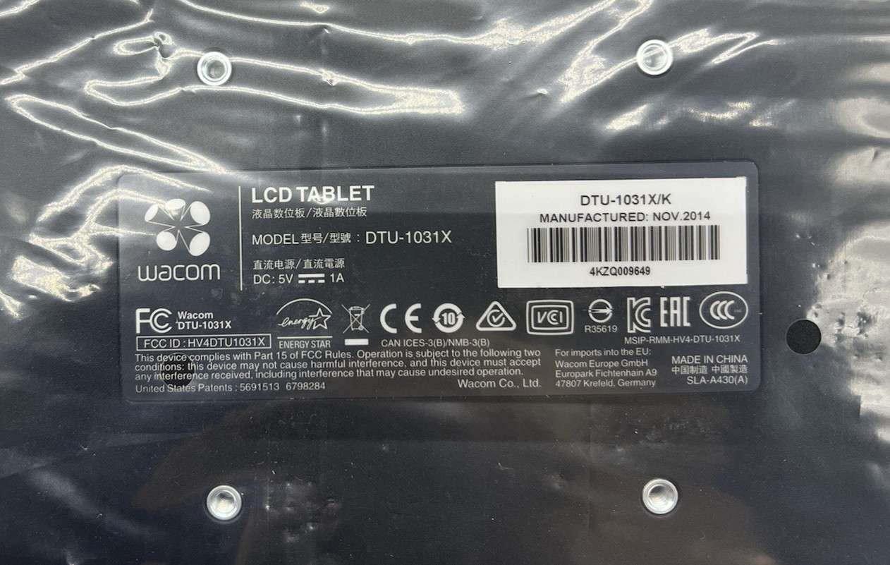 WACOM DTU-1031X LCD Tablet InterActive Pen Display