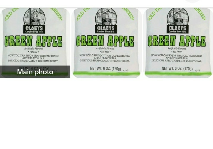 3 Packs Claeys Old Fashioned Green Apple Hard Candies 6 oz.