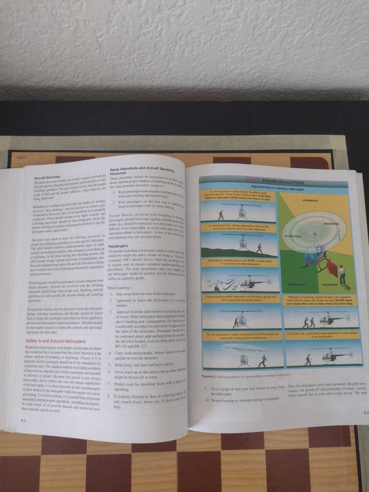 ASA Helicopter Flying Handbook. Used item with some mark ups and notes written