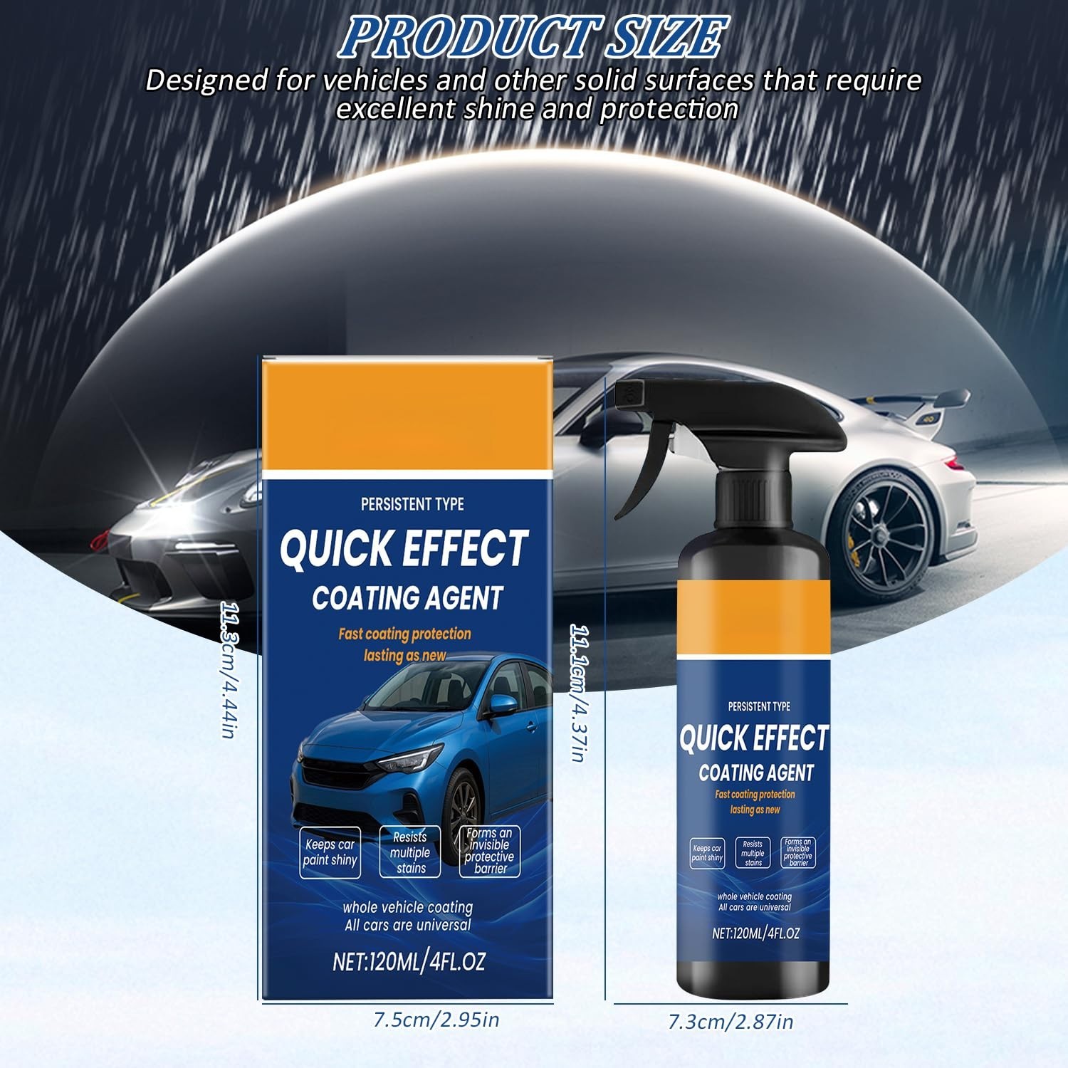 2PCS Quick‑Acting Car Coating Spray | Scratch Remover & Durable Shine