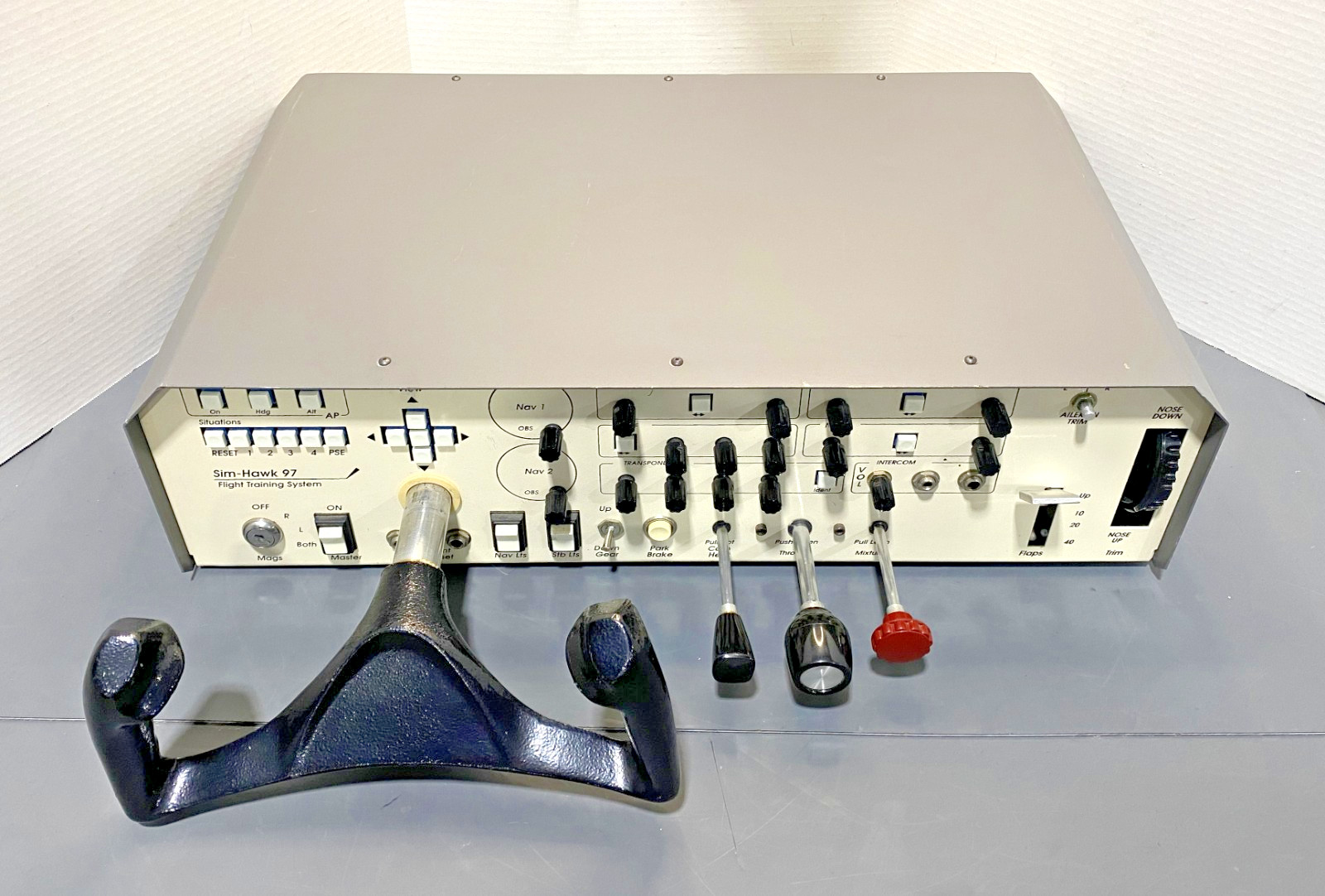 Control Vision Sim-Hawk 97 Flight Training System Panel Unit Power Tested Read