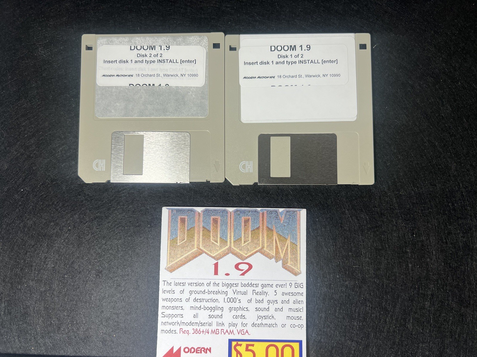 Vintage DOOM Floppy Disk Computer Game NEW