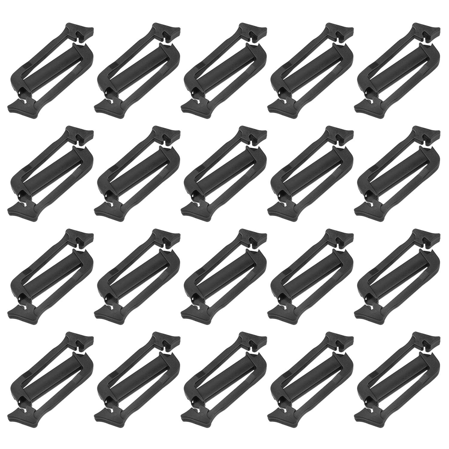20 PCS 1 inch Molle Webbing Connecting Clips Triglide Slides for Backpacks