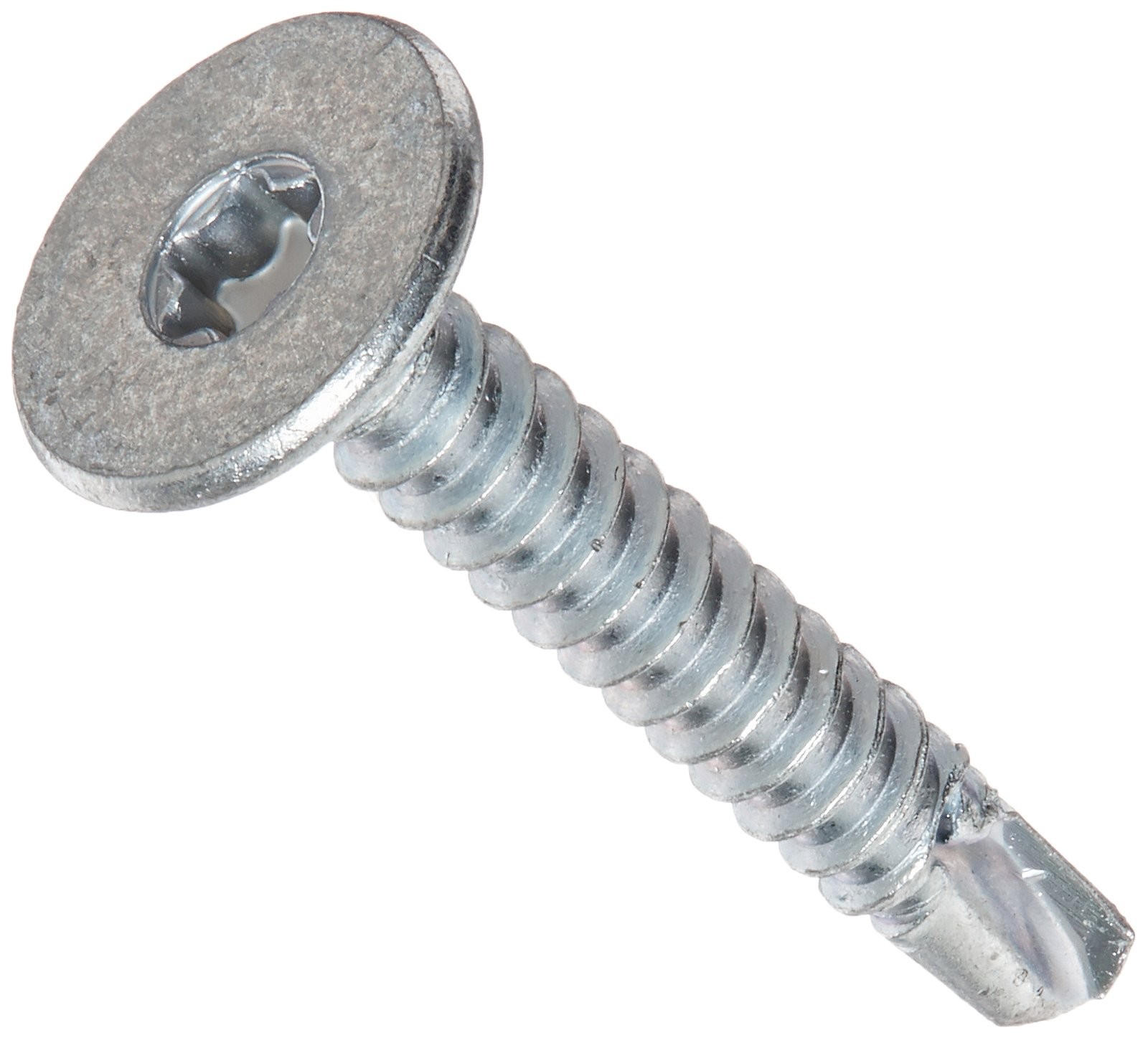 Small Parts 1020KWTF Steel Self-Drilling Screw, Zinc Plated #10-16,