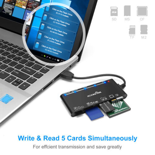 7-IN-1 USB 3.0 Memory Card Reader for PC/Camera 7 Ports for Micro SD SDXC SDHC