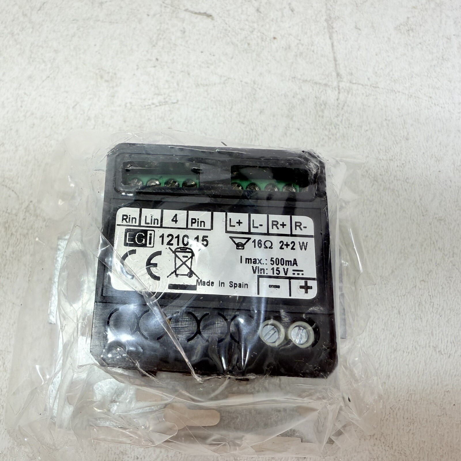 EGI Audio Solutions 1210.15 BLUETOOTH MODULE UNIT WITH AUX/TV AND PIN INPUTS
