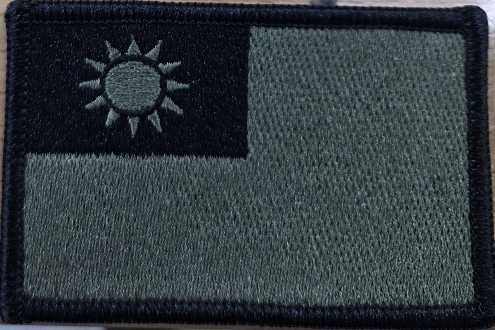 TAIWAN Flag Tactical Patch With VELCRO® Brand Fastener Black Border Version II