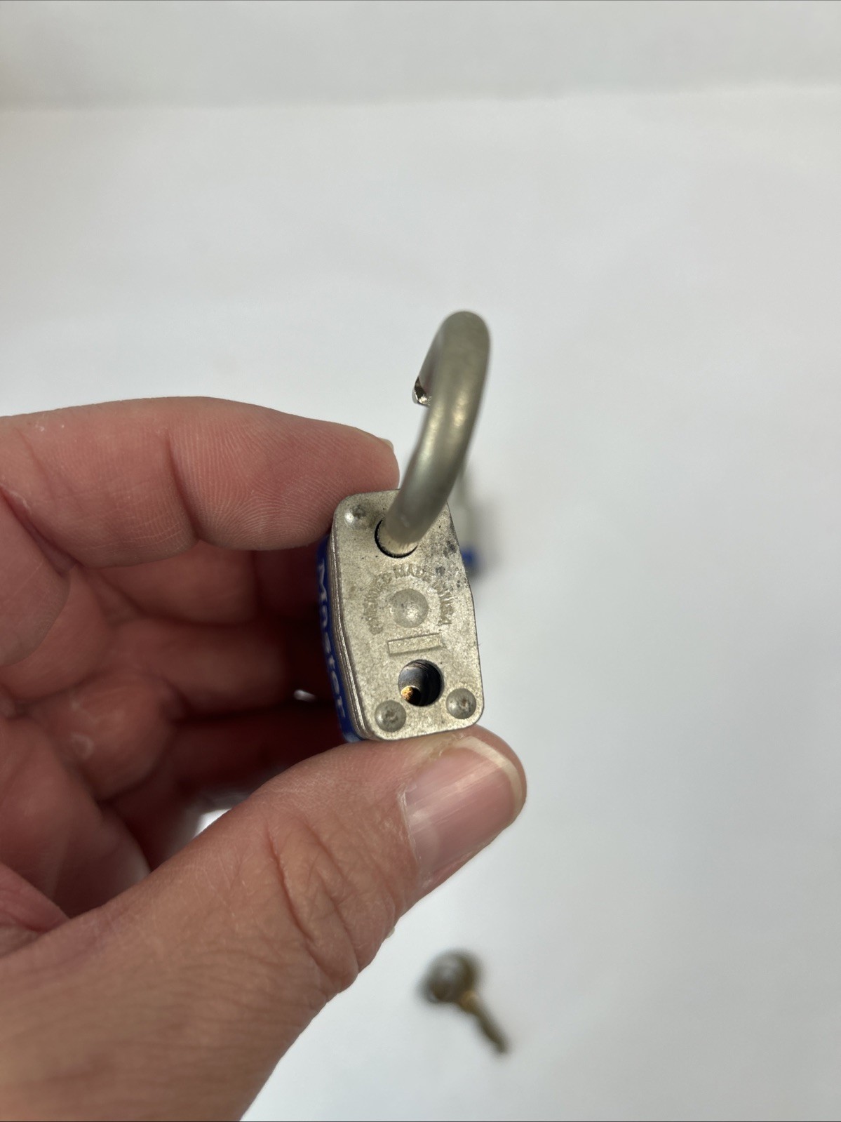 Master Lock No 7 Keyed Standard Shackle Rectangular Padlock Lot (2)