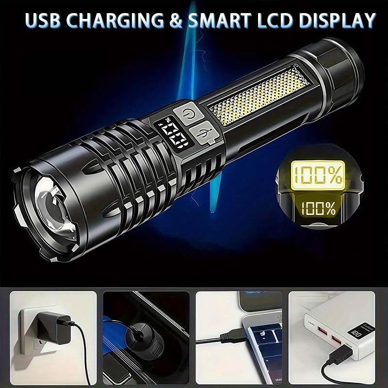 Super Bright 990000000Lumen LED Flashlight Rechargeable LED Tactical Work Lights