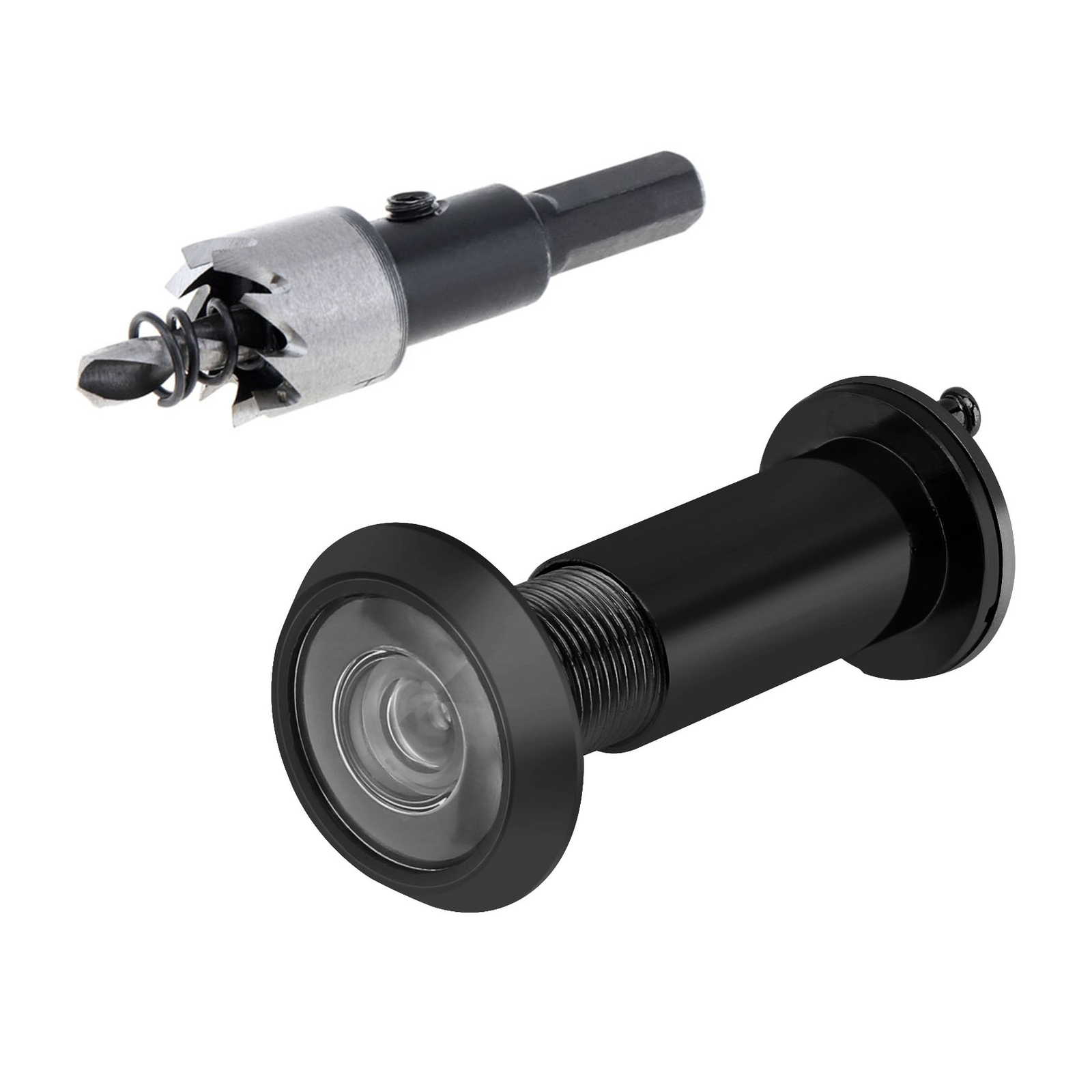 220 Degree Door Viewer Security Peek Peephole Drill Bit Set for Home Office