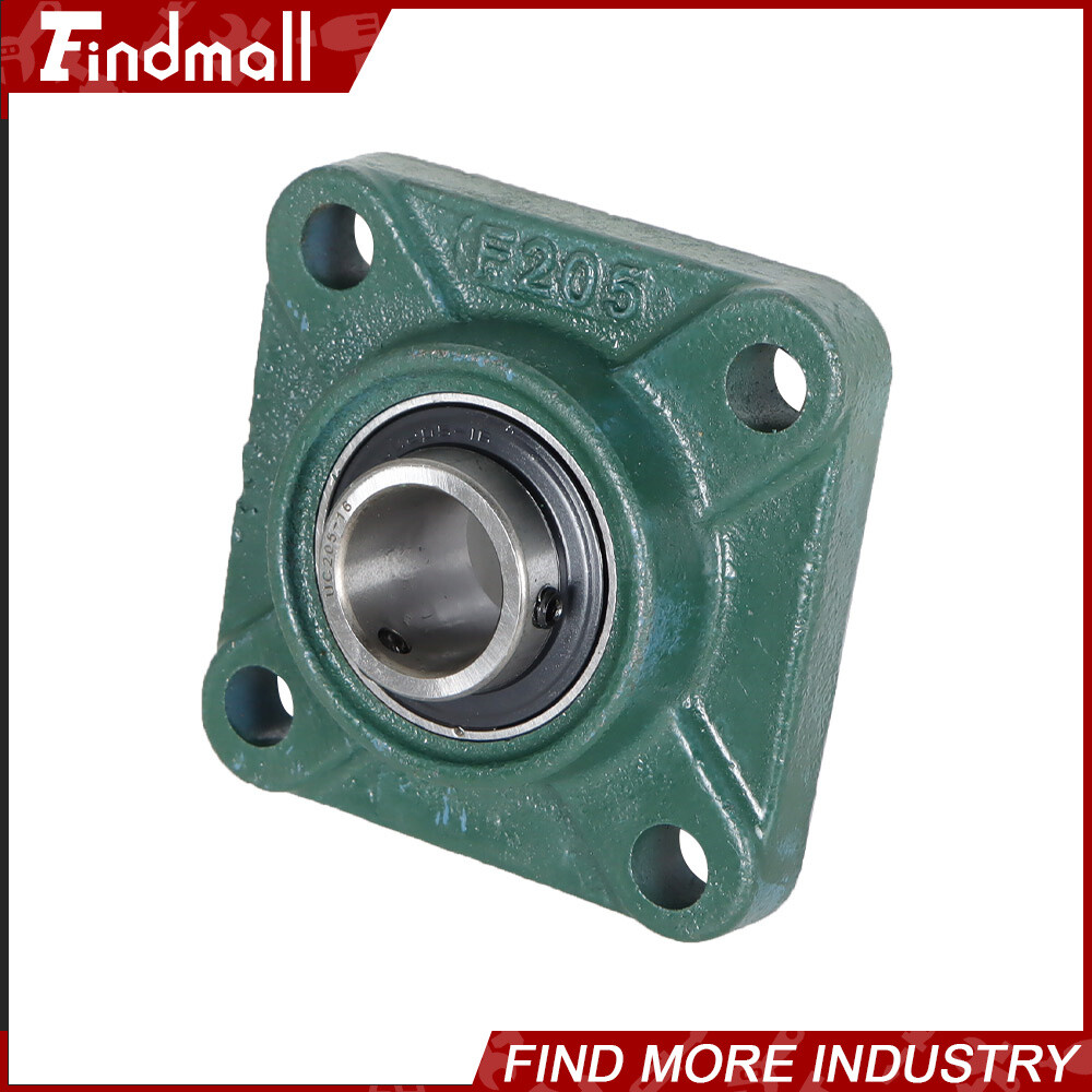 4 PCS UCF205-16 Solid Base Pillow Block Flange Bearing 1" Bore 4 Bolt