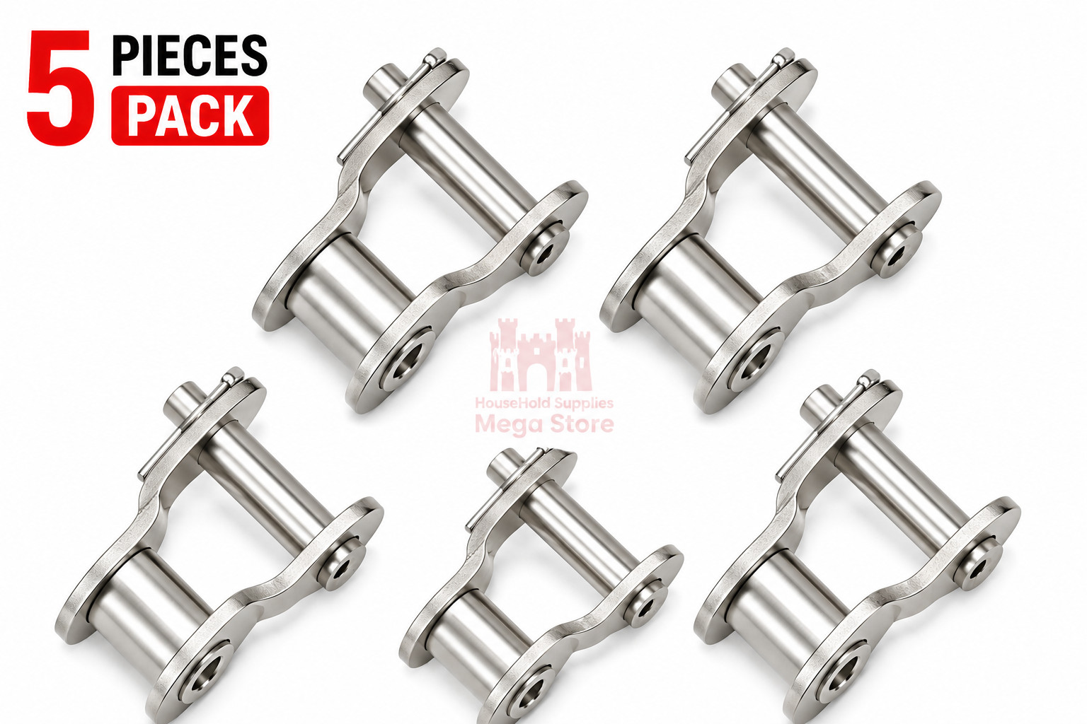 #41 Half Link Roller Chain Connecting Link Gate Openers (Stainless Steel) (5pcs)