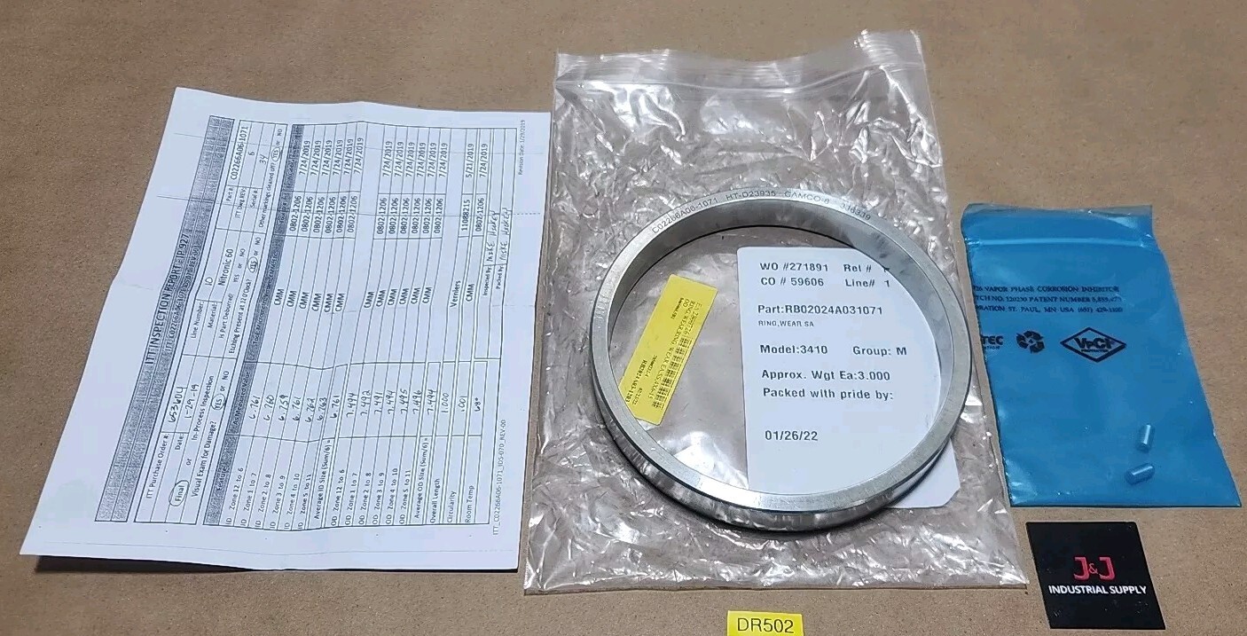 *NEW SURPLUS* ITT RB02024A03107 Wear Ring Nitronic 60 C02266A06-1071 + Warranty!