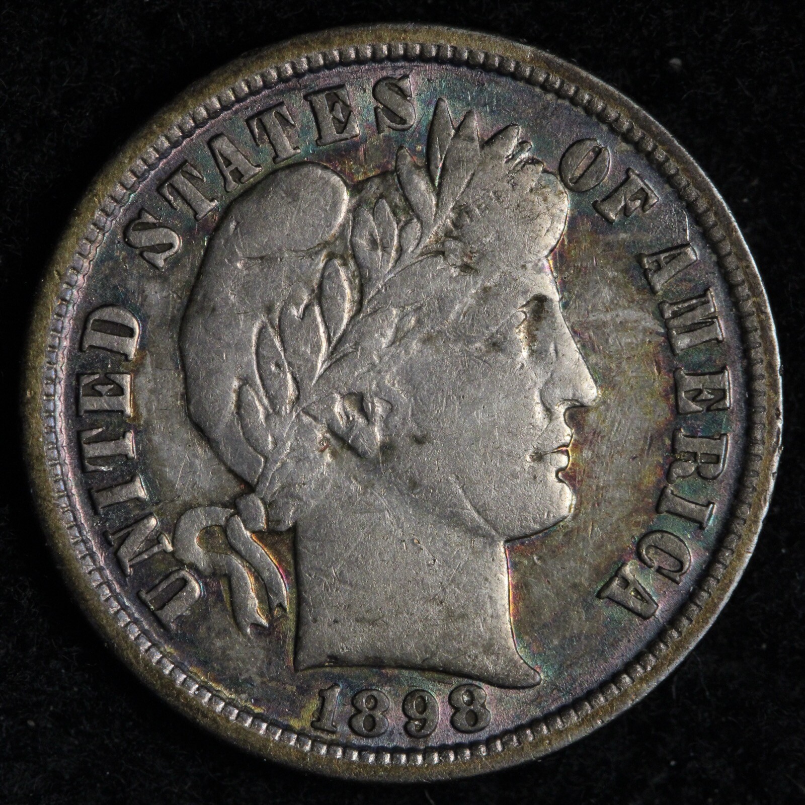 1898 Barber Silver Dime AU E319 JWCA