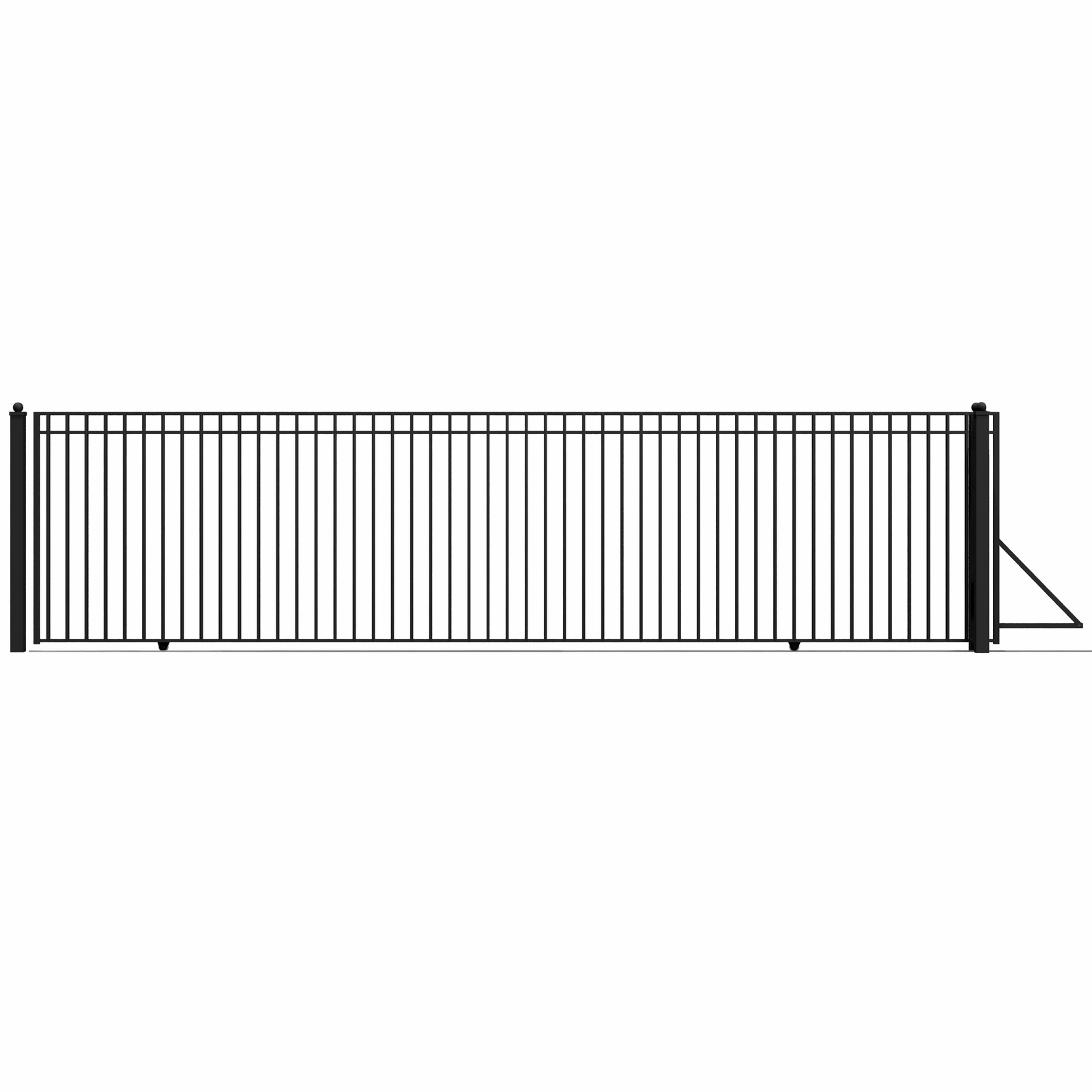 ALEKO Garden Yard Madrid Style Steel Single Sliding 25 feet Driveway Gate