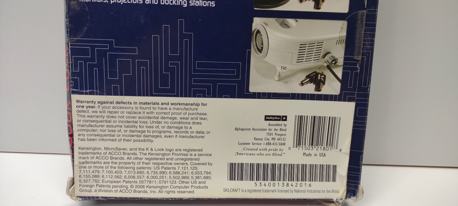 Kensington Notebook Lock 6ft Cable NEW 2 Keys