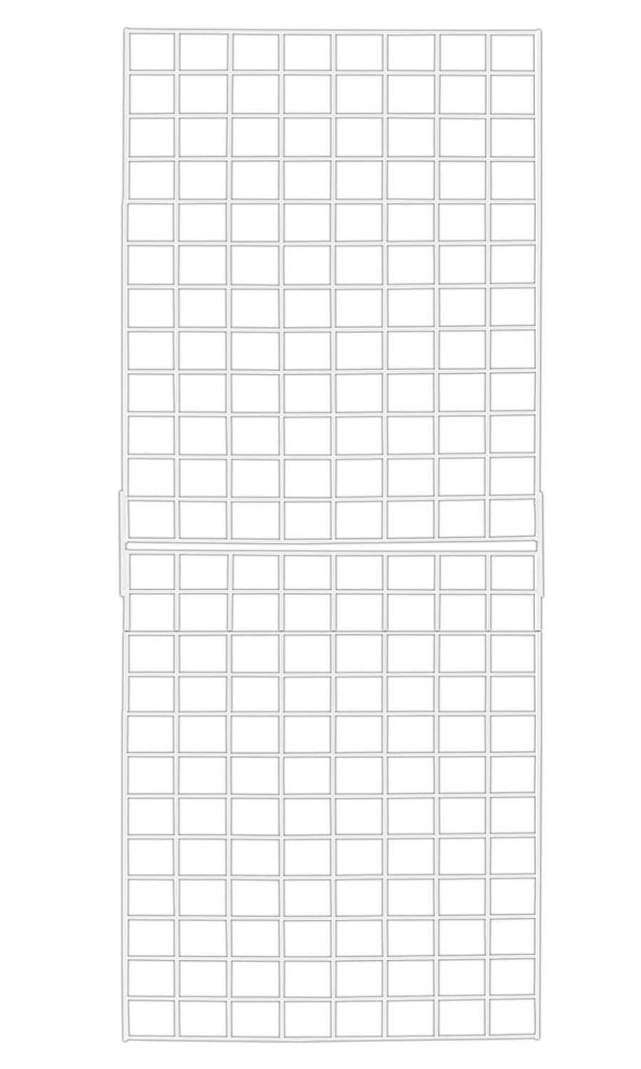 Gridwall Panel 2' x 6' (Total Height) Grid Wall Travel Metal White