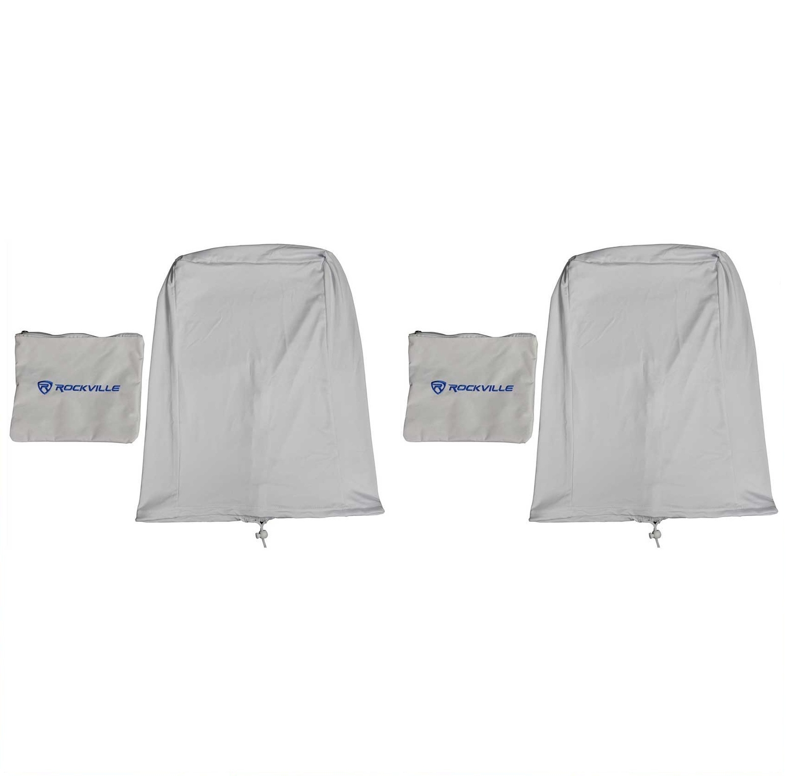 (2) Rockville RSC108W White 10" PA DJ Speaker Cover Scrims 4 Wedding Church Club