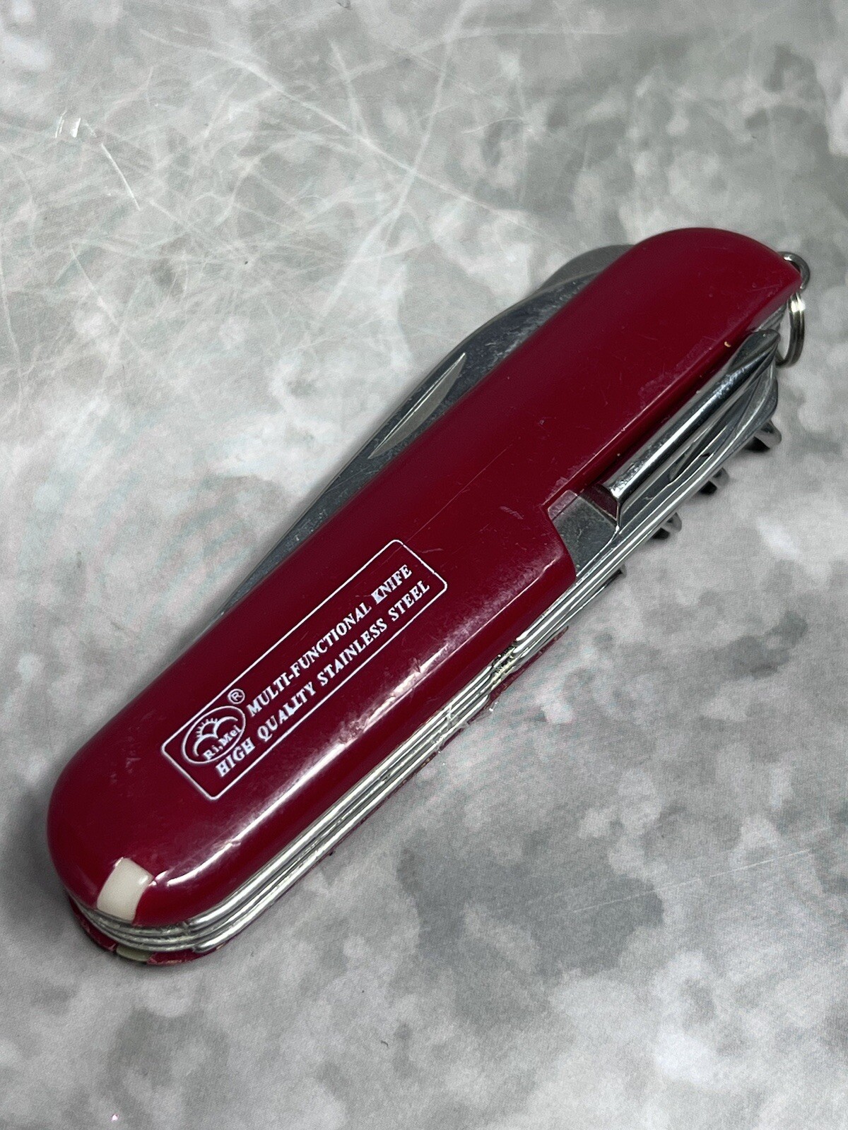 Ri Mel Vtg Multi Functional Tool Pocket Tactical Camping Folding Army Knife 1713