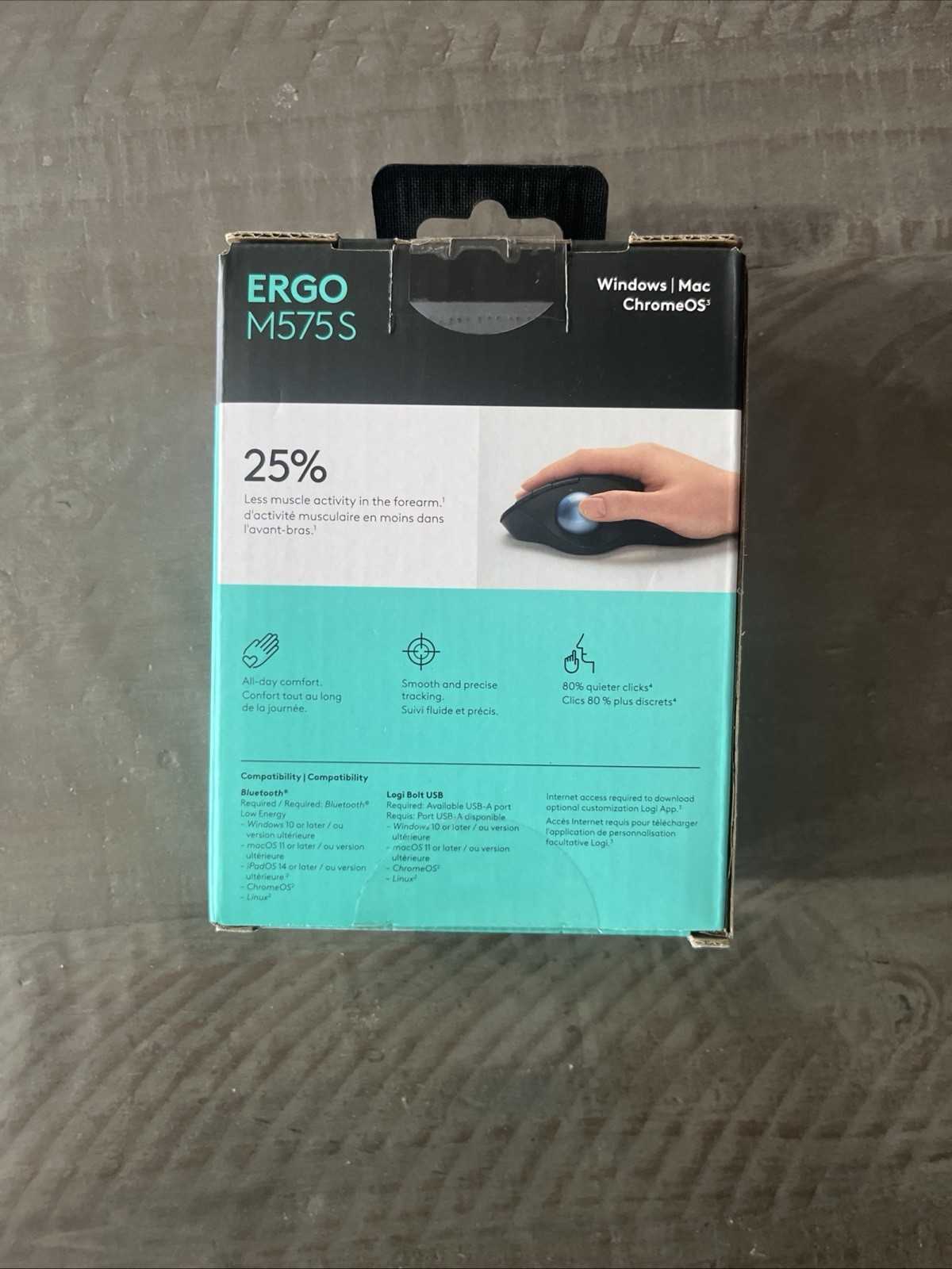 New Logitech Ergo M575S Wireless Trackball Mouse, Wireless Ergonomic Mouse