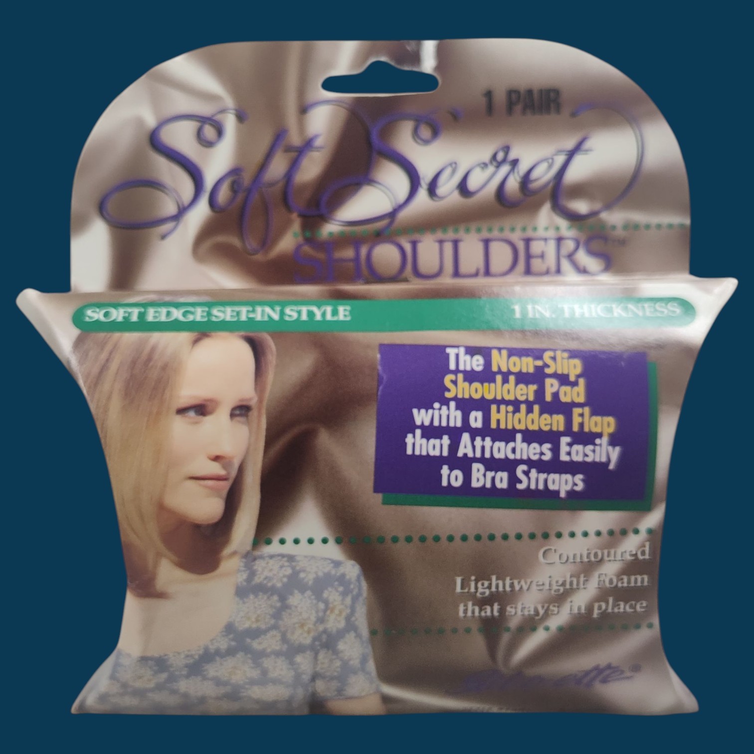 Sil-o-ette Soft Secret Shoulders 1 in SOFT EDGE SET-IN  style shoulder pads NOS
