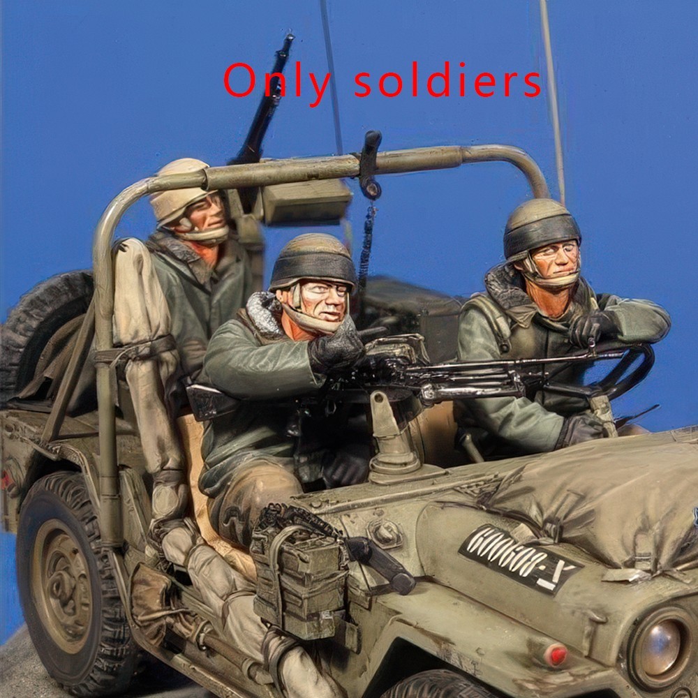 1/35 Resin Figure WWII IDF Shmira Crew Winter 3 Soldiers Unpainted Unassembled
