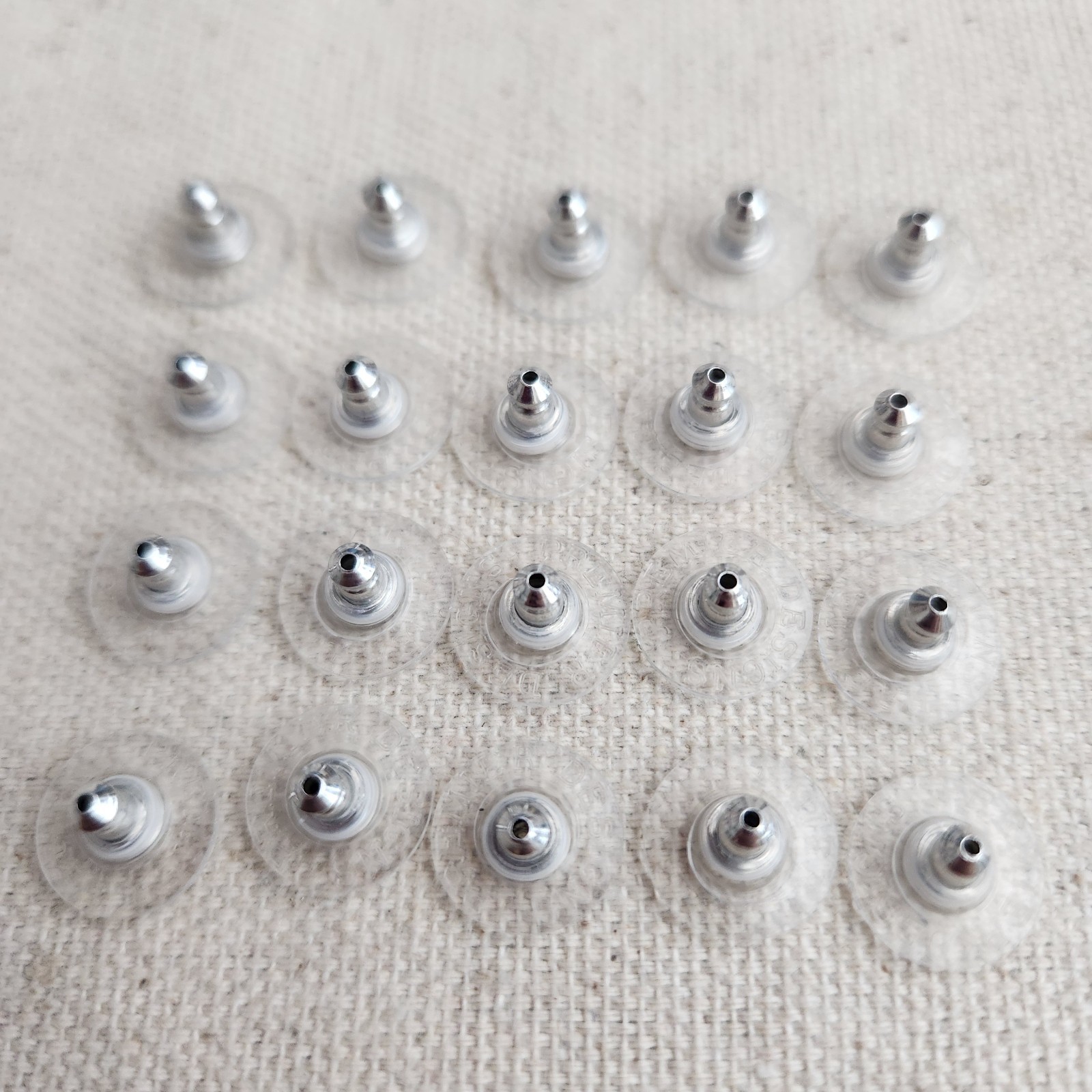 Premier Designs 20 Pc Earring Backs Stoppers Replacement Studs Silvertone New