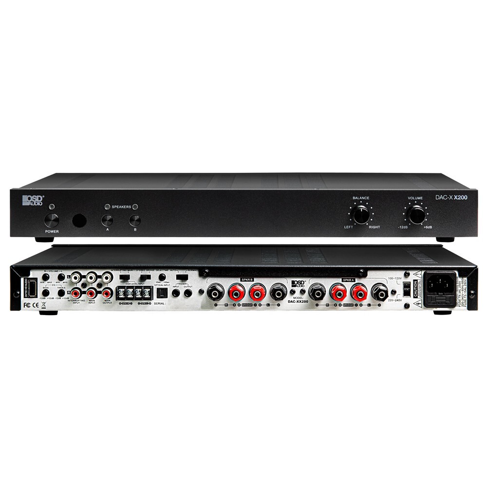 OSD DAC-X-200 Class D Stereo Amplifier w/ DAC, USB, Optical, RCA, A/B Speakers