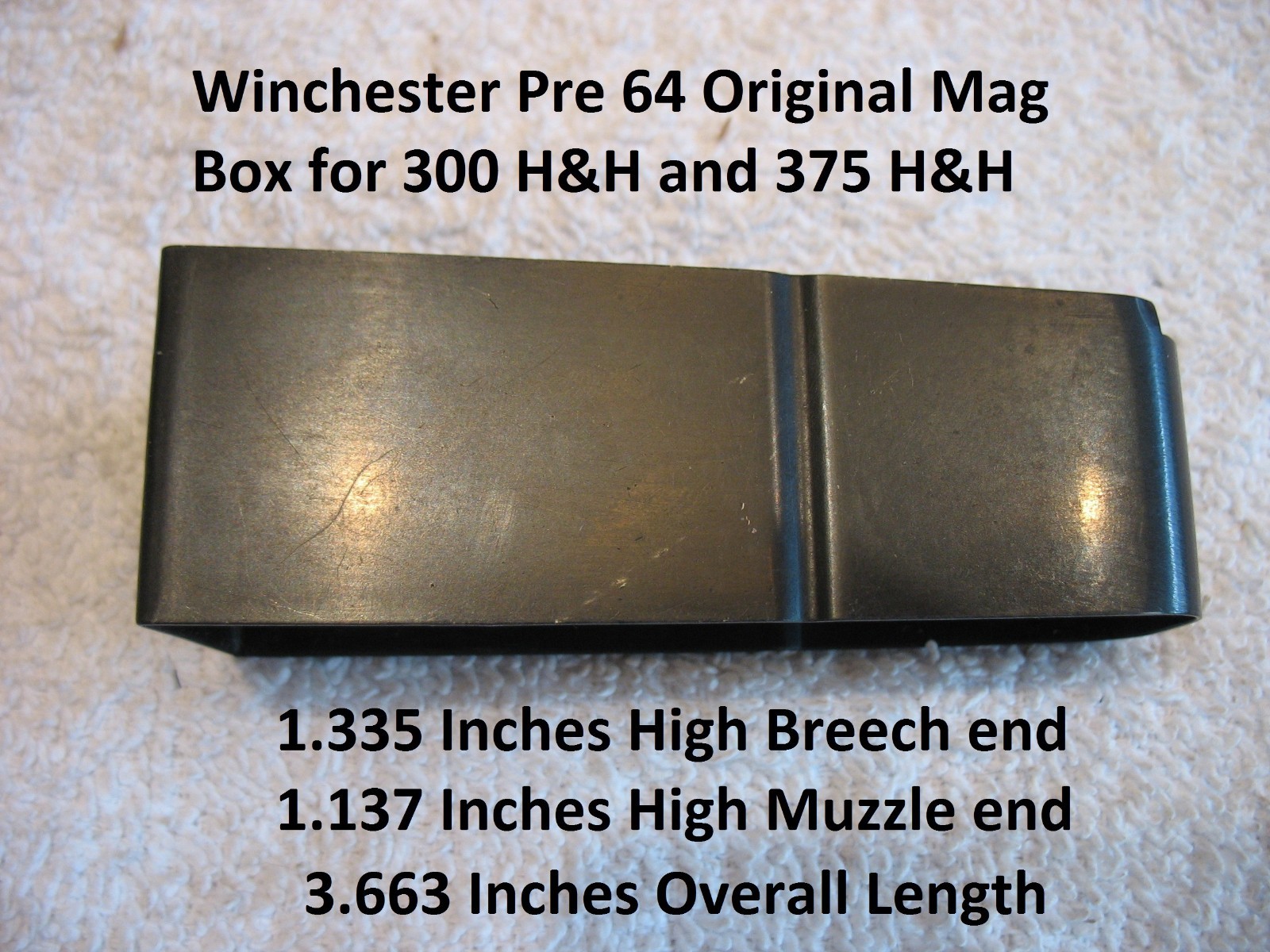 Winchester Pre 64 Model 70 Magnum Box - 300 H&H and 375 H&H - Win Part # 8770