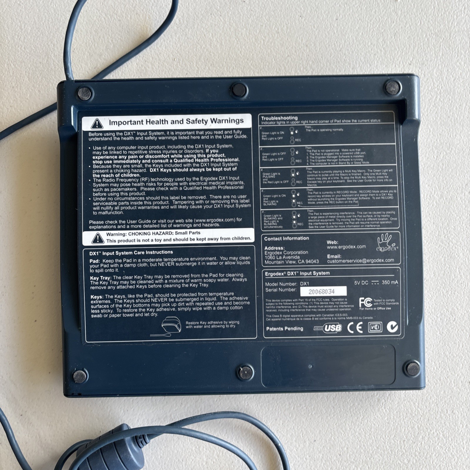 Ergodex DX1 Input System Custom Keyboard Computer Input System.