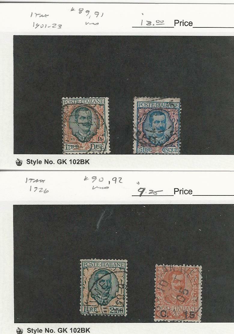 Italy, Postage Stamp, #89, 91, 90, 92 Used, 1901-26, JFZ