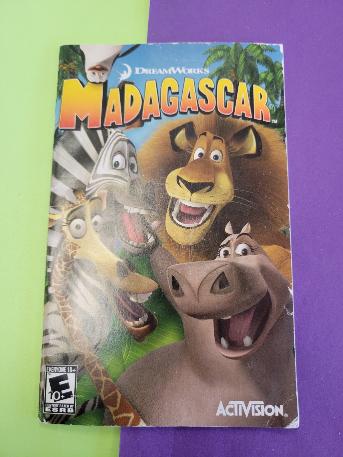 Madagascar Dream Works PS2 Playstation 2 Instruction Manual Only