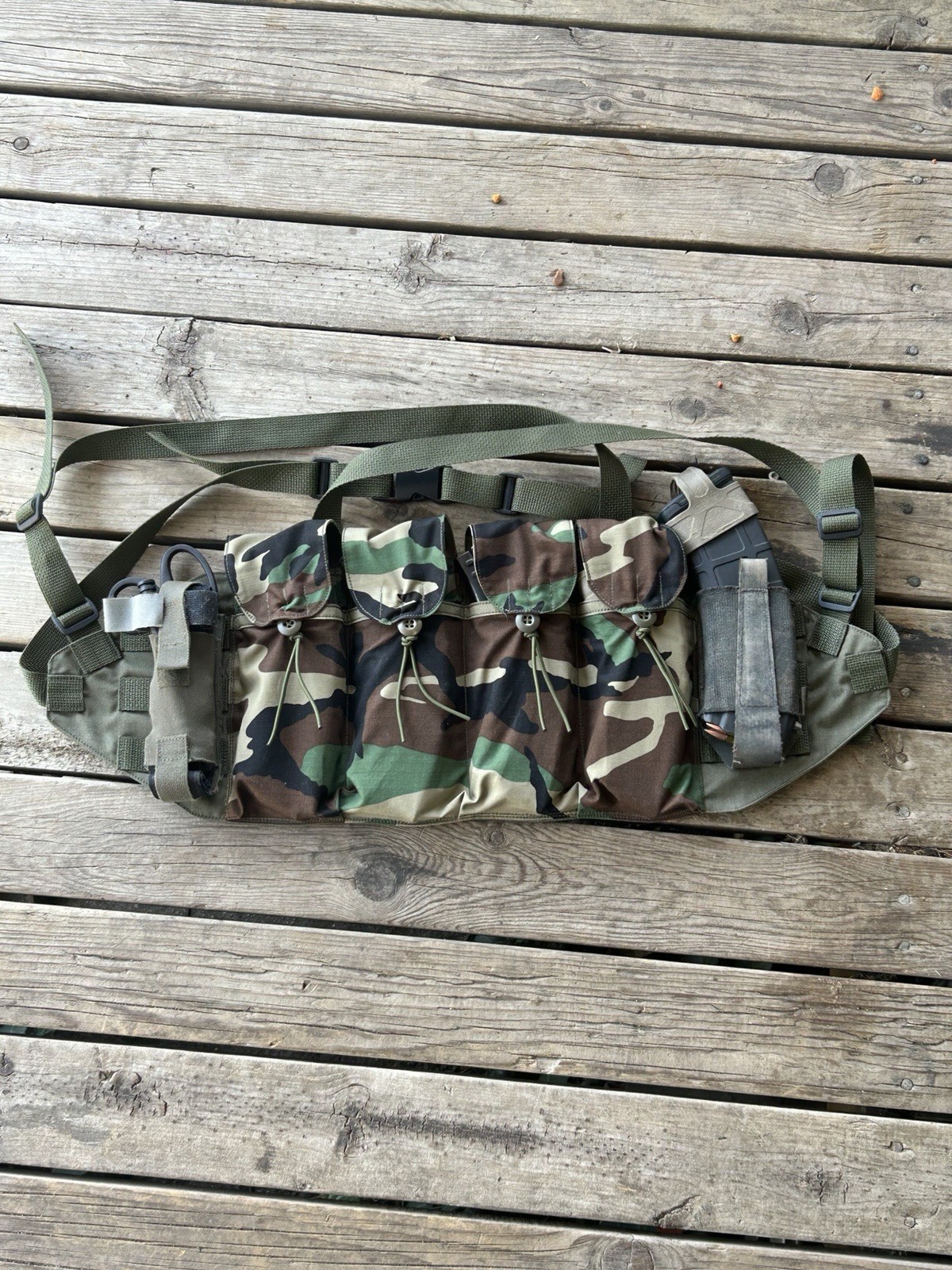 M81 Woodland Modernized Chicom Chestrig Recce Rig Retro LBE