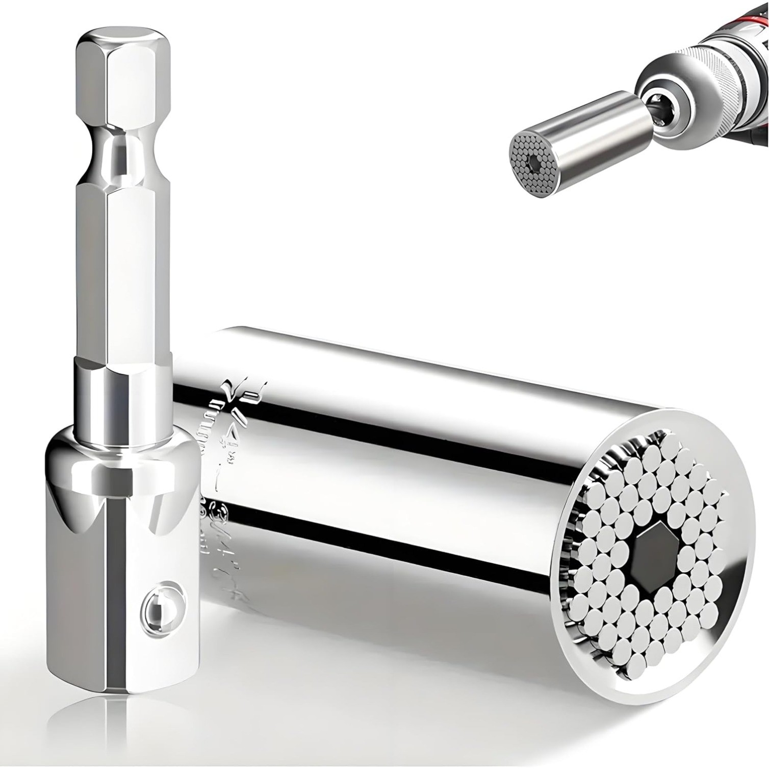 2PCS Super Universal Socket Wrench for Standard 1/4'' - 3/4'' Metric 7mm-19mm