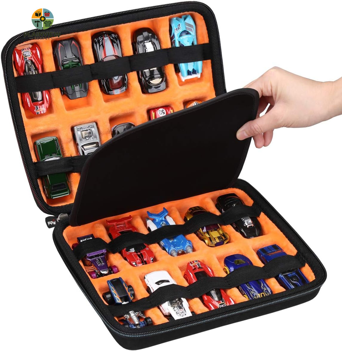 Hot Wheels Case Storage for 20 Cars, Toy Car Organizer for Your Matchbox Cars St