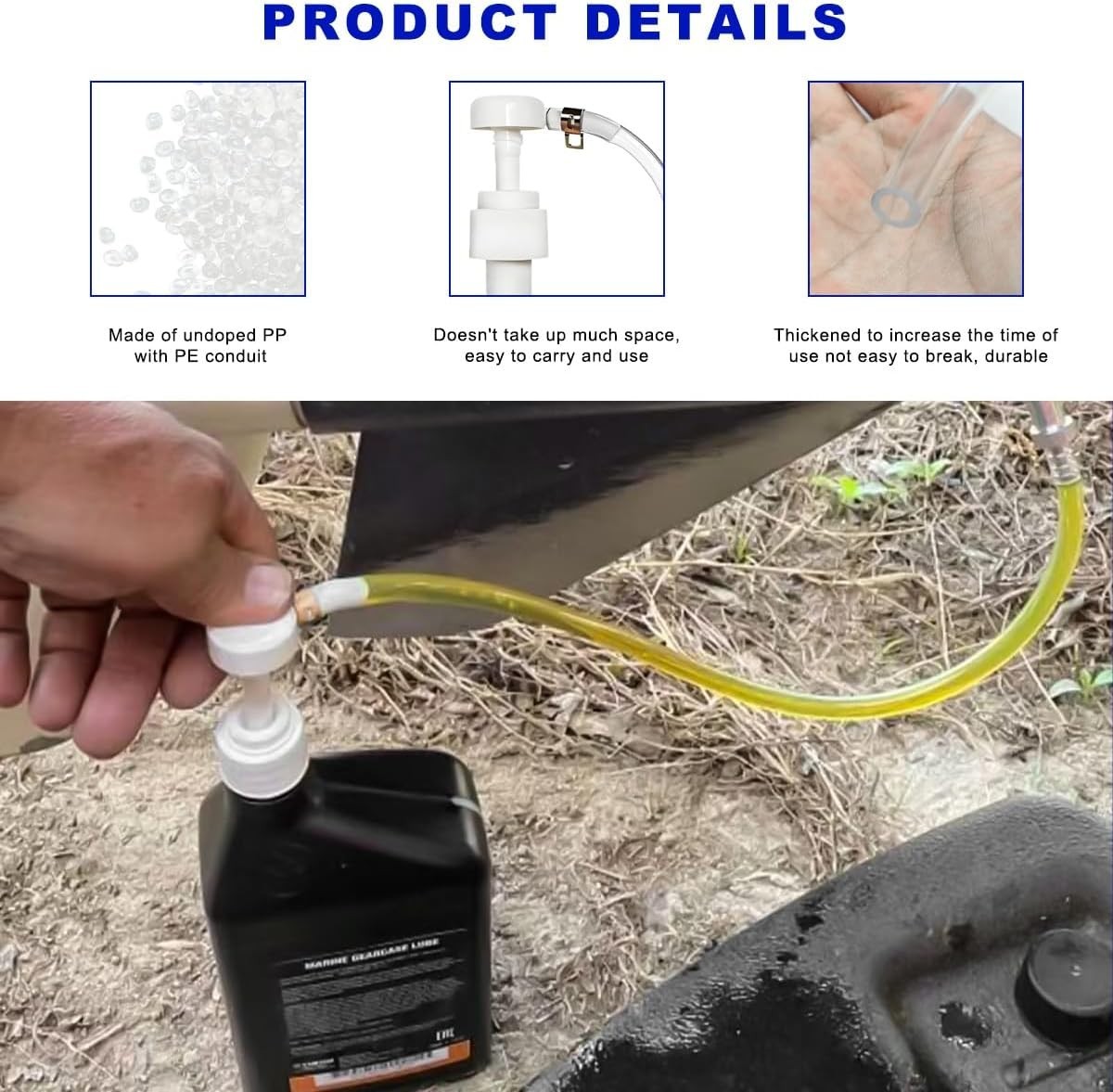 Manual Fluid Transfer Pump - Compact Design with Multiple Tubes for Efficiency