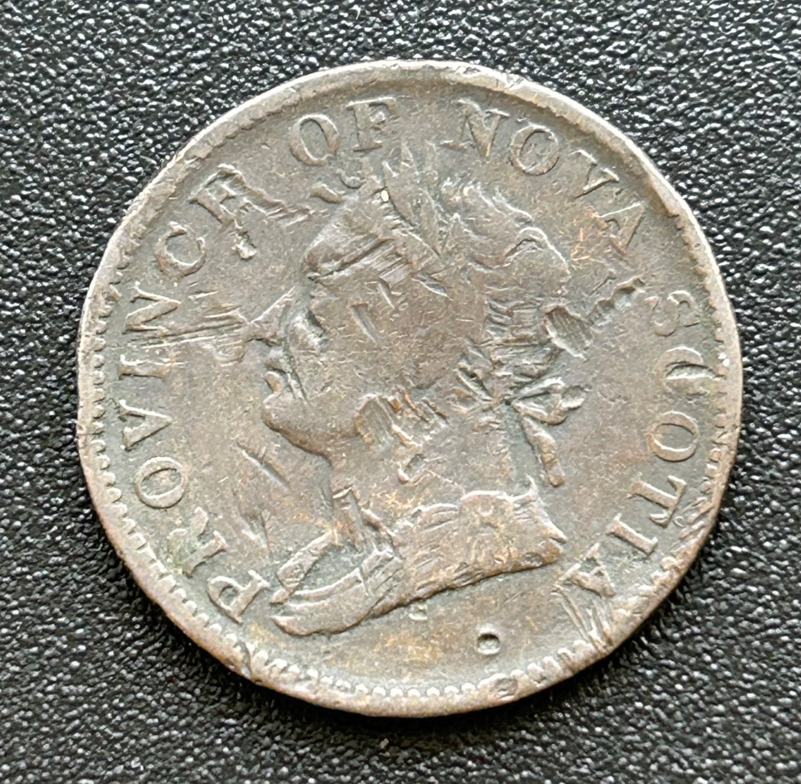 1832 Nova Scotia Halfpenny Token Worn #256