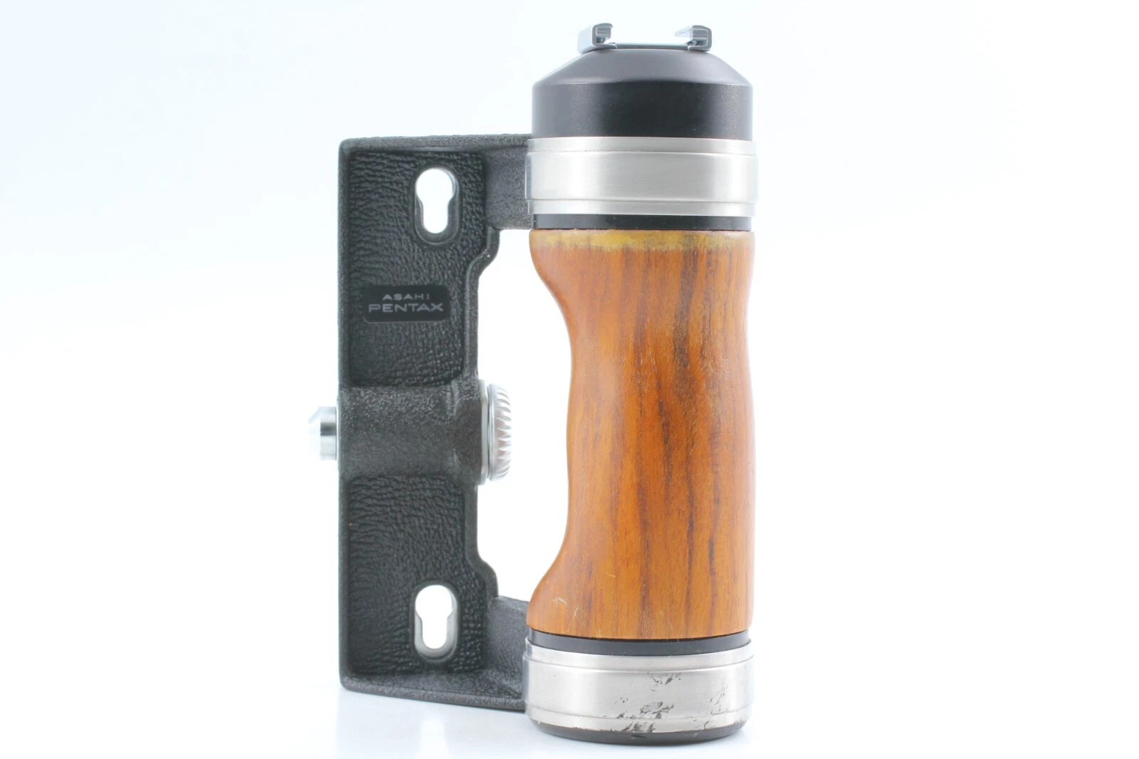 [Near Mint] Asahi Pentax Wood Hot Shoe Left Hand Grip for 6x7 67 67II Japan