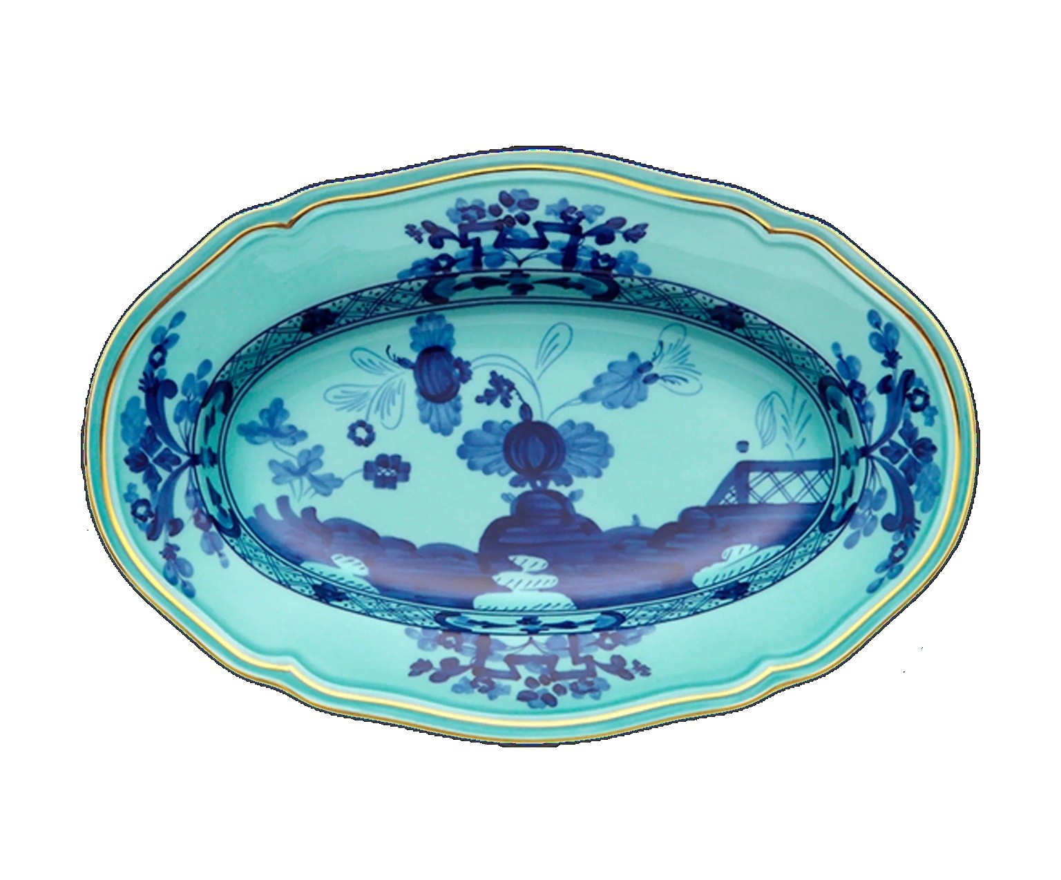 Ginori 1735 Oval Pickle Dish - Iris (blue) - 003RG00-FRV000010220G00124300