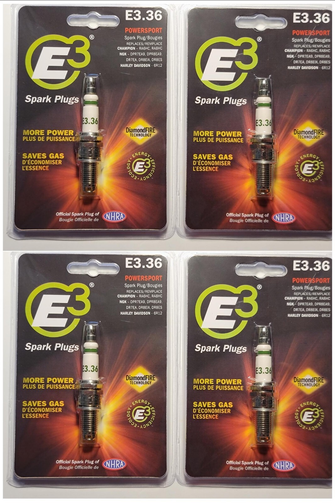 E3 Spark Plugs E3.36 (QTY 4)