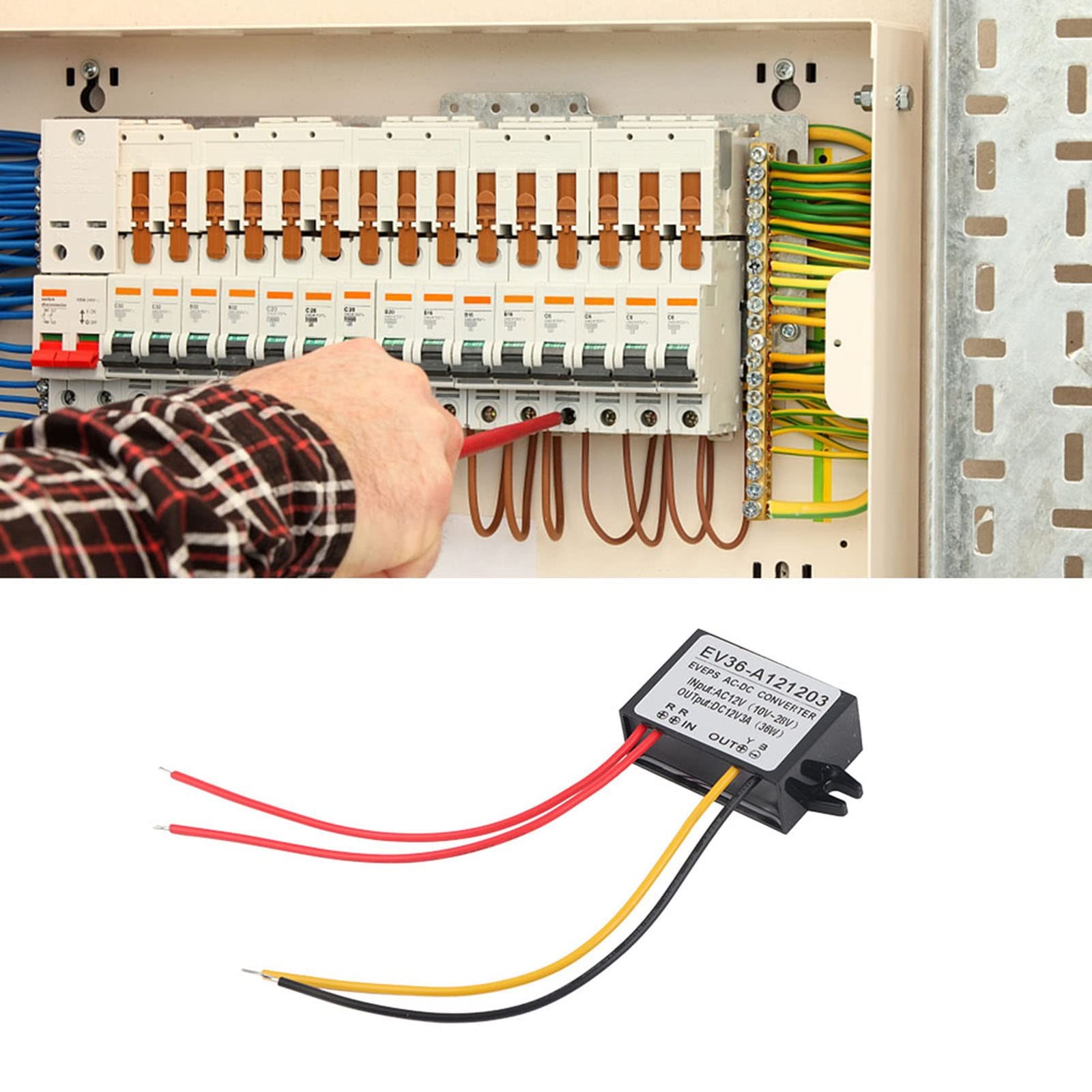 AC to DC Rectifier AC10-28V DC12V AC to DC Converter Suitable for Vehicle Scr