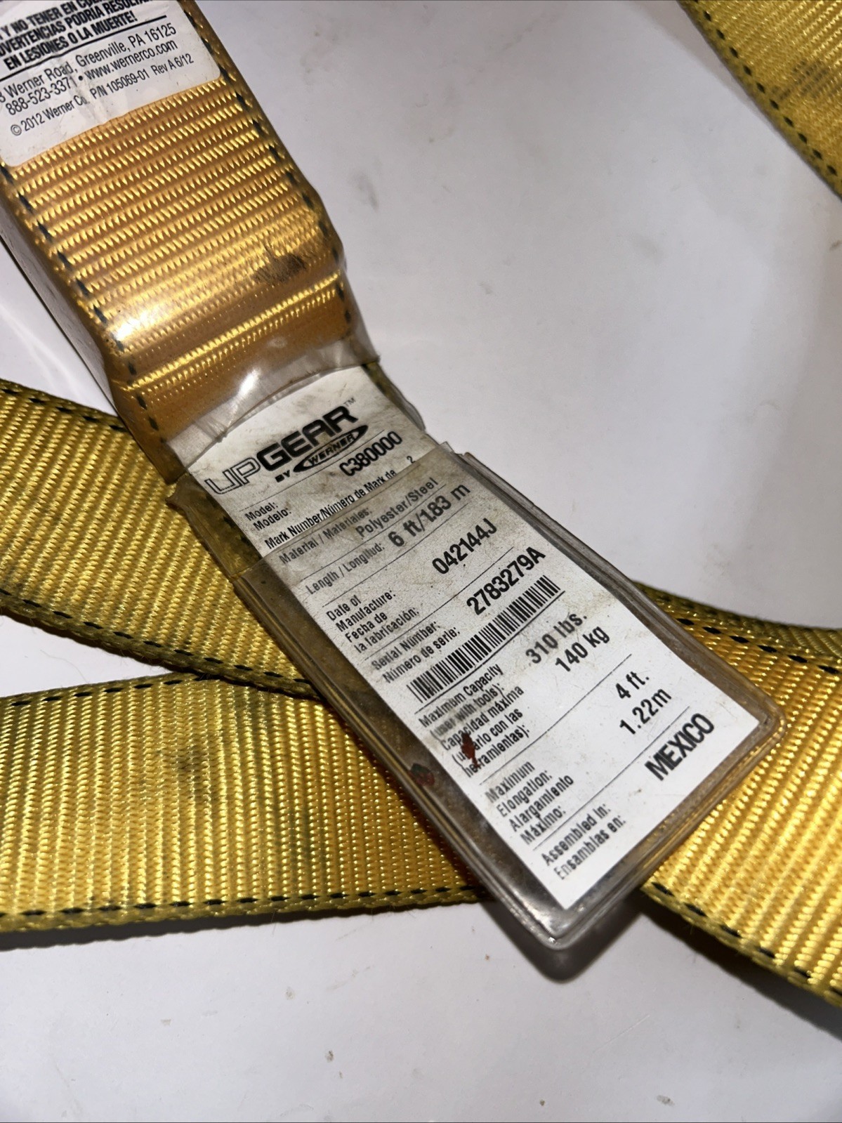 Werner 6 ft. Shock Absorbing Fall Protection Lanyard C380000