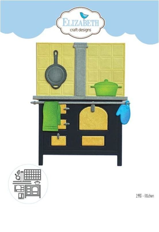 NEW ~ Elizabeth Craft Designs Die Set - 1993 Kitchen