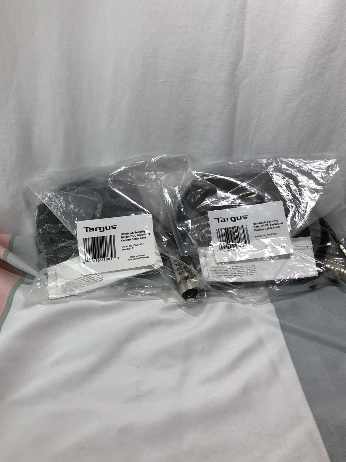 ⭐️ (2) Targus DEFCON SCL Serialized Combo Cable Lock PA410S-1 🔒
