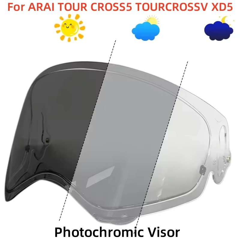 Photochromic Visor For Arai Tour-Cross 5 TOUR CROSS V XD-5 Helmet Lens Shield