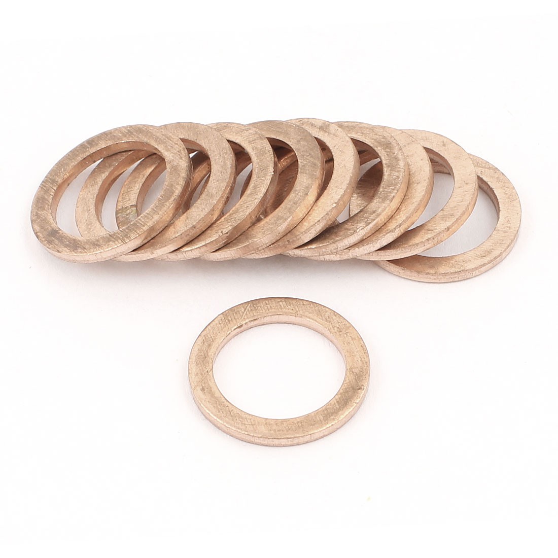 10Pcs 12mmx17mmx1.5mm Copper Crush Washer Flat  Gasket Fitting