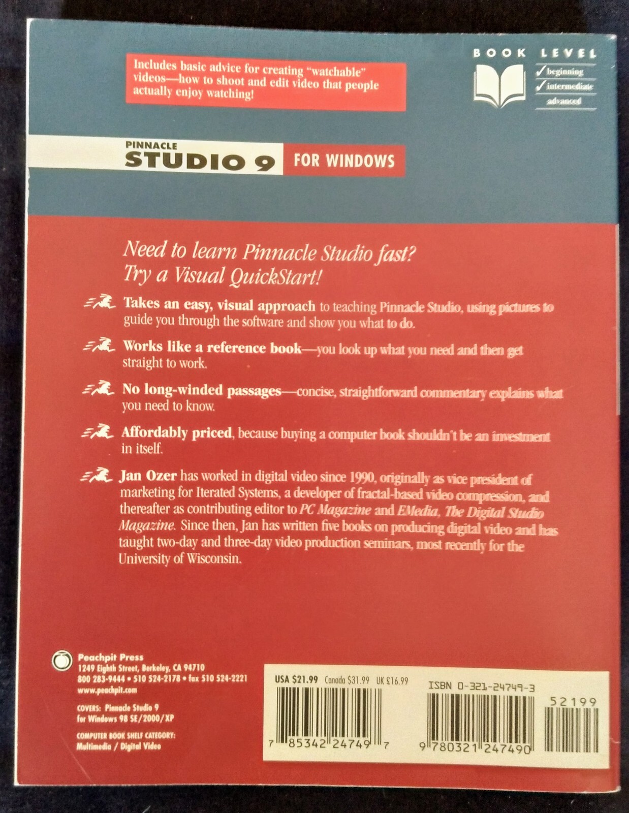 Pinnacle Studio Plus Version 9 Video Editing Software + Extras: Guide Book & DVD