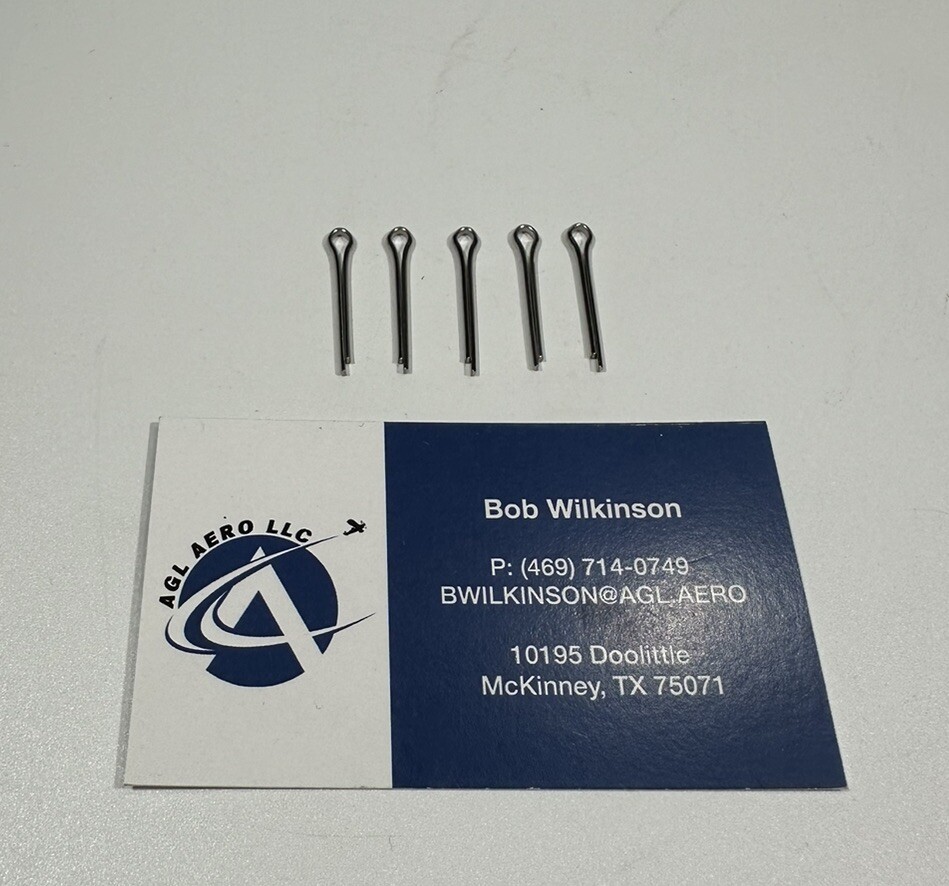 P/N: MS24665-229 Cotter Pin, Connecting Rod - 5/64X3/4 - Alt P/N 654711 Set of 5