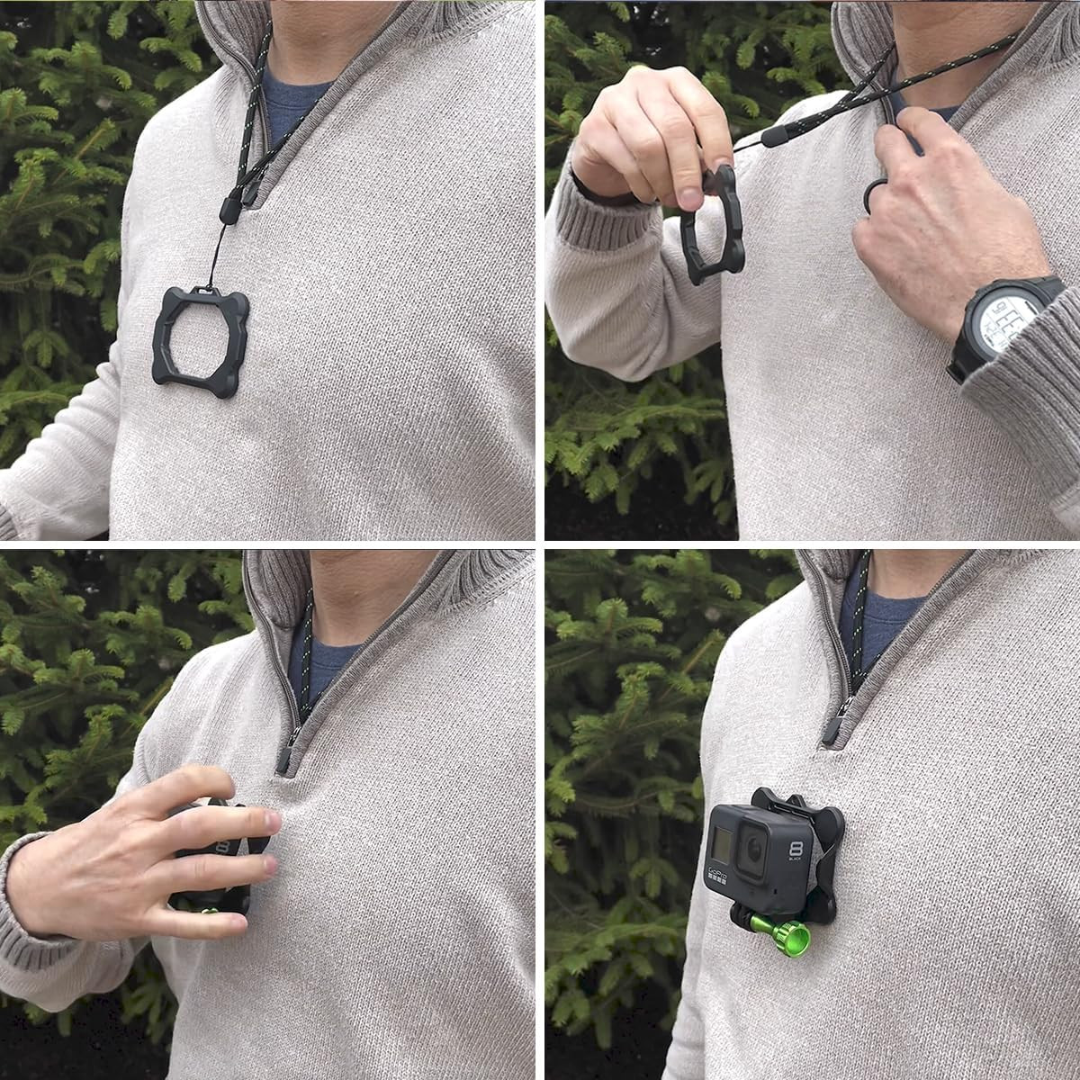 Magnetic Action Camera Chest Mount for Gopro & DJI Osmo Action