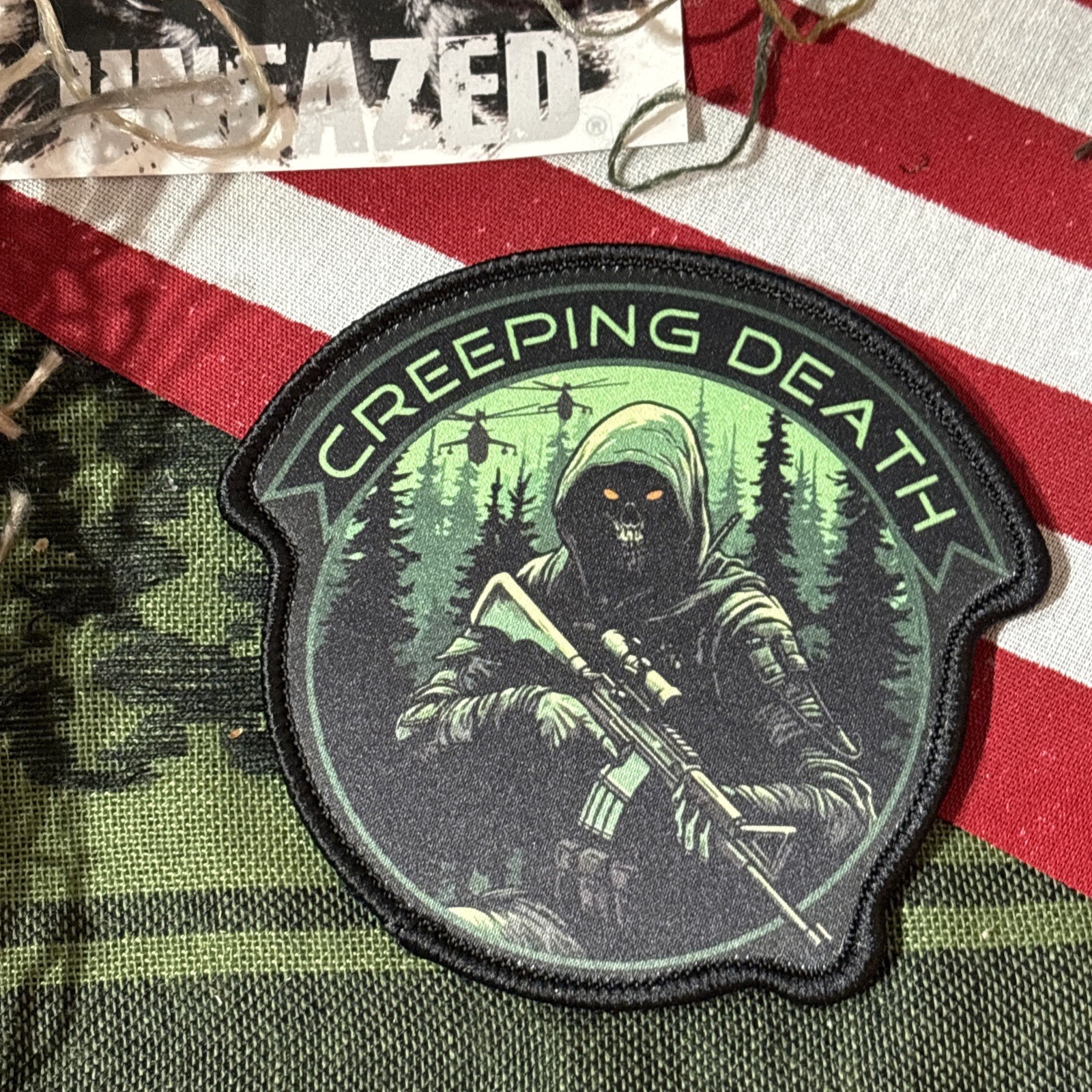 Creeping Death Moral Tactical Hook And Loop Patch High Quality Graphic ~3.5x4 LG